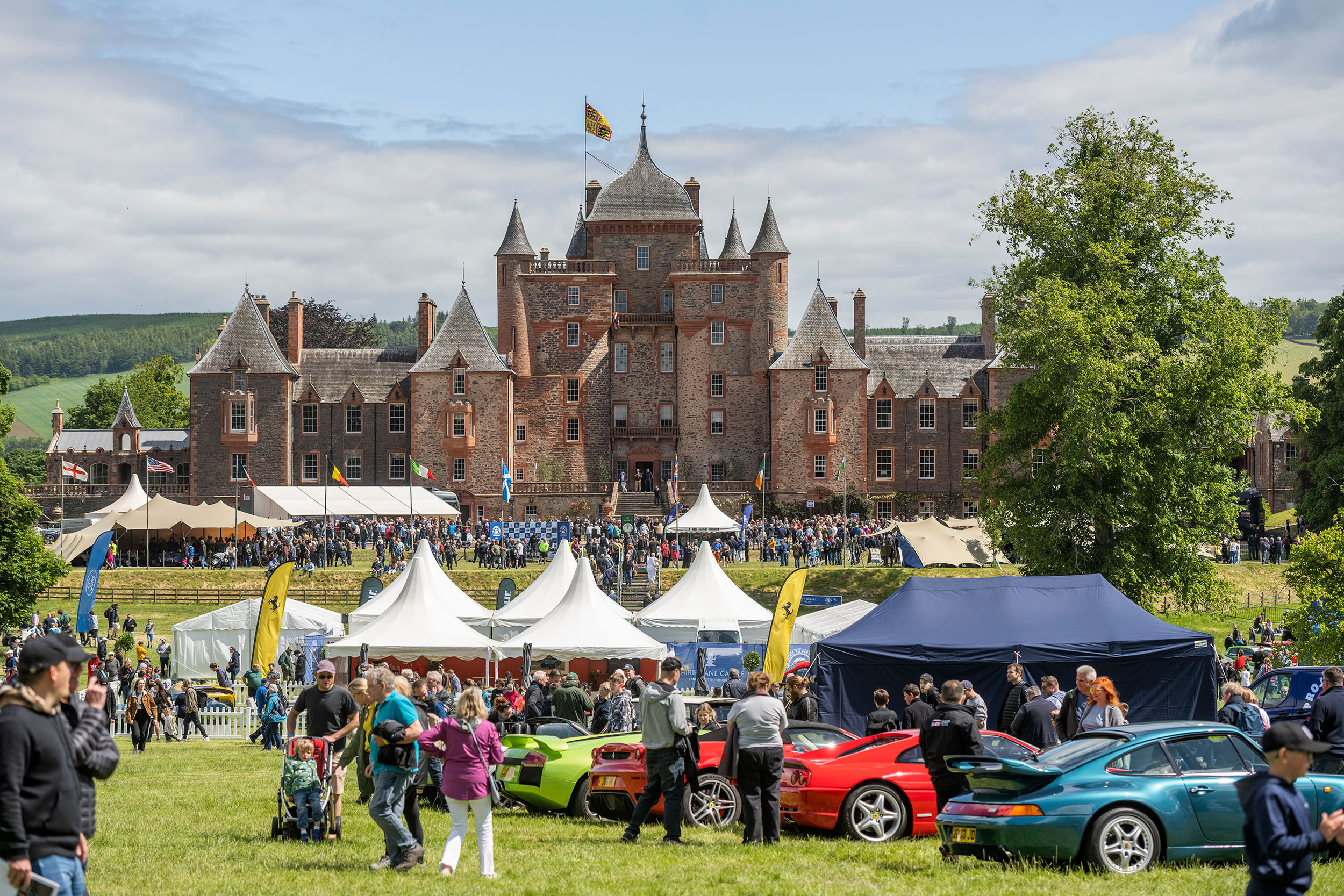 Classic cars at the BVAC Classic Festival of Motoring at Thirlestane Castle