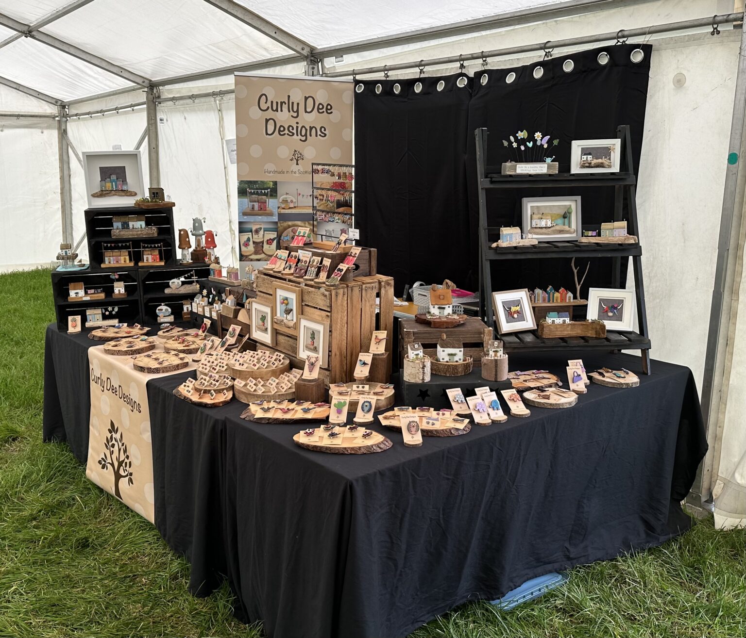 Artisan stall in a trade marquee